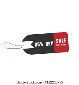 Price Tag Sale Best Offer 25% Off Vector Image
