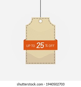 Price tag sale discount label 25 off Vector