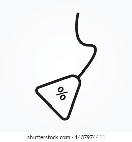 Price Tag Sale Icon Vector Illustration. Discount percent tag icon. label percent icon. sale discount illustration graphic price label.