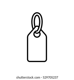 price tag sale sign label line black icon on white background