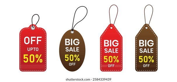 Price tag and sales tag set design. Set of price tags. Collection of discount, sticker offer sale tags and labels. Vector illustration.