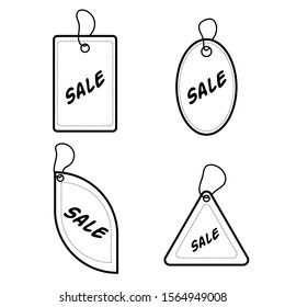 Price Tag Set VECTOR isolated on white