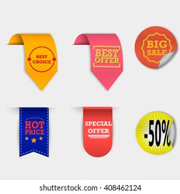 Price Tag Set VECTOR isolated on  white background.