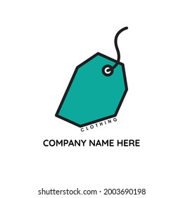 Price tag shape logo design and template. Suitable for clothing or merchandising business store.