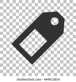 Price tag sign. Dark gray icon on transparent background.