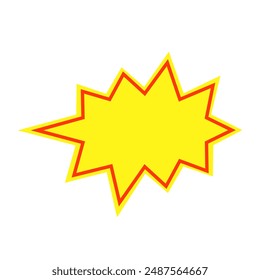 Price tag. Starburst red yellow. Sticker Product Sale Promotion.