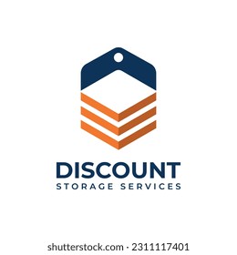 Price tag and storage combination logo. It is suitable for use as a self storage provider logo.