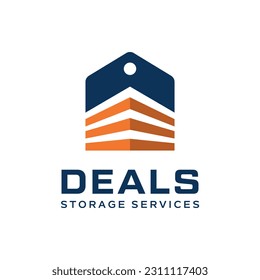 Price tag and storage combination logo. It is suitable for use as a self storage provider logo.