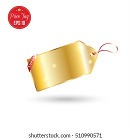 Price tag. Price tags label. Gold price tag isolated on white background. Sale label Vector Advertising. Icon price market. Holiday Shopping symbol. Christmas Sale Thanksgiving. Black Friday 2023 sign