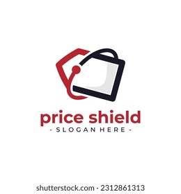 Price tag technology logo template design vector