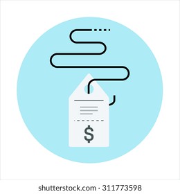 Price tag, theme, flat style, colorful, vector icon for info graphics, websites, mobile and print media.