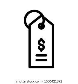 price tag thin line vector icon