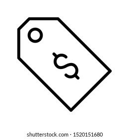 price tag thin line vector icon