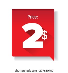 Price tag - two dollar