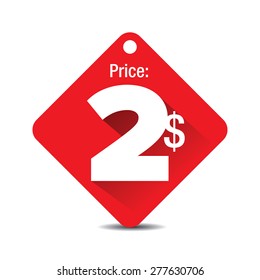 Price tag - two dollar