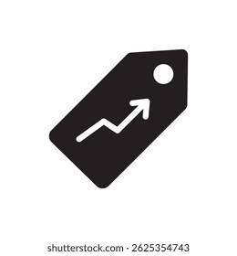 Price Tag with Upward Curve