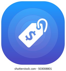 Price Tag USD Purple - blue circular UI/UX App Icon / Logo Design