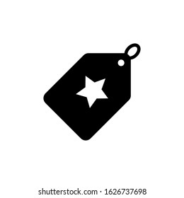 Price tag. Vector black icon. Illustration for your design