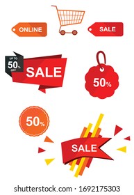 Colección vectorial de etiqueta de precio. Nuevas ofertas de colección.