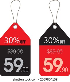 Price tag vector, Discount tag, Price off vector.