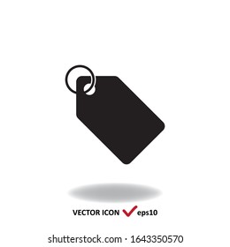 Price tag vector flat icon isolated on white