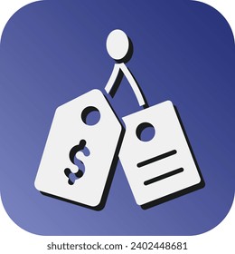 Preis-Tag-Vektorsymbol mit Farbverlauf-Hintergrund für private und kommerzielle Nutzung.
