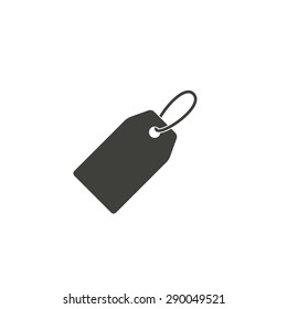 Price tag - vector icon in black on a white background.