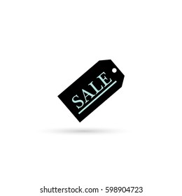 Price tag - vector icon in black on a white background.