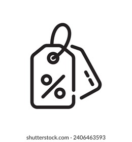 Icono de vector de etiqueta de precio. símbolo de etiqueta de etiquetas de descuento. Ilustración del vector