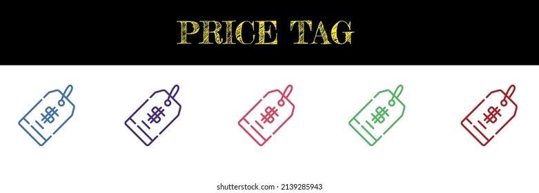 icono del vector de etiqueta de precio, estilo de ilustración Vector EPS 10