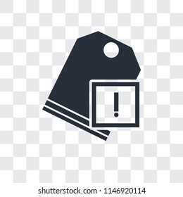 Price tag vector icon isolated on transparent background, Price tag logo concept
