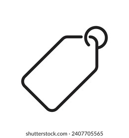 Price tag. Vector icon tag . minimalist line art style