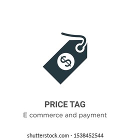 Price tag vector icon on white background. Flat vector price tag icon symbol sign from modern e commerce and payment collection for mobile concept and web apps design.