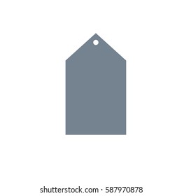 price tag vector icon on white background. Gray icon