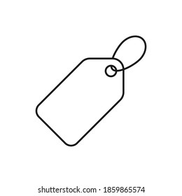 Icono de vector de etiqueta de precio. botón Tienda y tienda en línea. Símbolo de etiqueta de precio. Sencillo cartel de logotipo de venta de forma plana. Silhouette aislada de fondo blanco. 