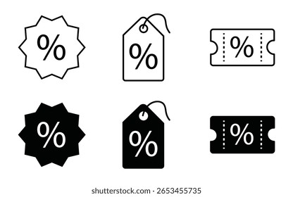 Icono de Vector de etiqueta de Precio en estilo relleno de contorno. Etiqueta de Precio o Vector de conjunto de iconos de etiqueta aislado sobre fondo blanco. Símbolo de etiqueta de descuento