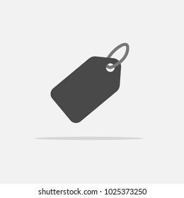 price tag vector icon with shadow