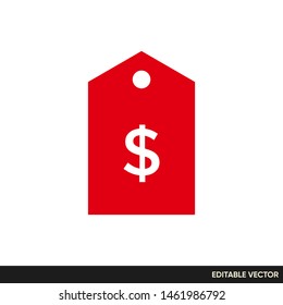 price tag vector icon simple