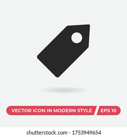 Icono vector de etiqueta de precio, signo simple para sitio web y aplicación móvil.