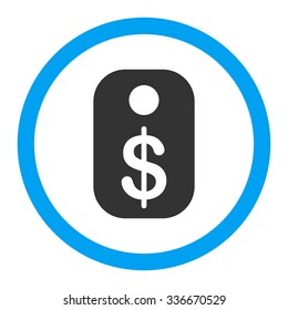 Price Tag vector icon. Style is flat rounded symbol, bright colors, rounded angles, white background.