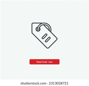 Price tag vector icon. Symbol in Line Art Style for Design, Presentation, Website or Apps Elements, Logo. Pixel vector graphics - Vector