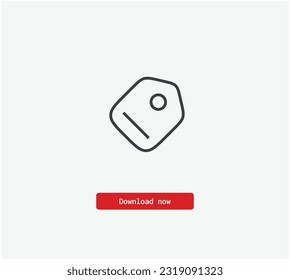 Preisschild, Vektorsymbol. Symbol in Line Art Style für Design, Präsentation, Website oder Apps Elements, Logo. Pixel-Vektorgrafiken - Vektorgrafik