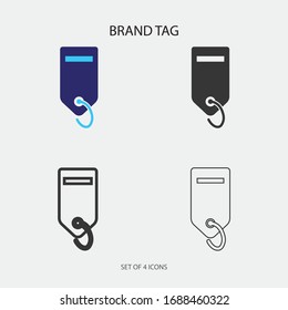 price tag vector icons brand and label color solid gray stroke line