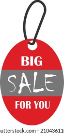 Price tag vector illustration.Red ang grey color vector illustration.