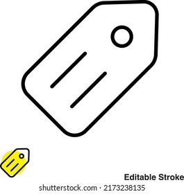 Price Tag Vector Line Icon