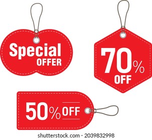 Price tag vector pack,  Special offer tag. Discount label.