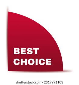 Price tag vector. Ribbon sale banner. Bast choice tag. Isolated vector illustration EPS10