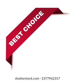 Price tag vector. Ribbon sale banner. Bast choice tag. Isolated vector illustration EPS10