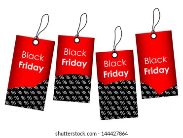 price tags with black friday design