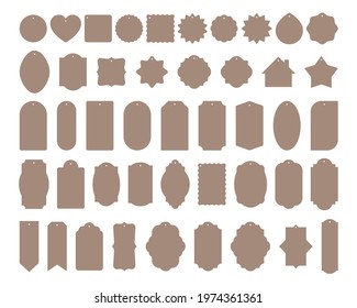 Price tags collection. Vintage label shape templates. Vector gift tags set